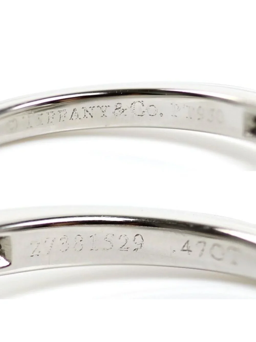 Tiffany & Co Platinum Ribbon Engagement Ring Diamond Vintage